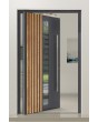 PIVOT RAIL4 - aluminum pivot door with vertical slats made of aluminum profiles