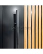 LIM RAIL5 - aluminum front door with vertical slats made of aluminum profiles