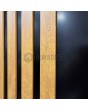LIM RAIL 5 double - aluminum double front door with vertical slats made of aluminum profiles