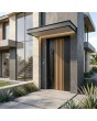 LIM RAIL5 - aluminum front door with vertical slats made of aluminum profiles