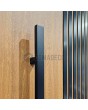 LIM RAIL6 double - aluminum front double door with black vertical slats made of aluminum profiles