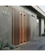 LIM RAIL6 double - aluminum front double door with black vertical slats made of aluminum profiles