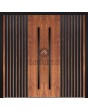 LIM RAIL6 double - aluminum front double door with black vertical slats made of aluminum profiles