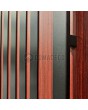 PIVOT RAIL6 - aluminum pivot door with black vertical slats made of aluminum profiles