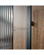 LIM RAIL6 double - aluminum front double door with black vertical slats made of aluminum profiles