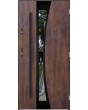 Sta Gemini noir - stainless steel front door with black frame arround glass