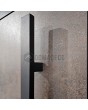 LIM Rust - rust aluminium front door covered with sintered quartz