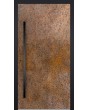 LIM Rust - rust aluminium front door covered with sintered quartz