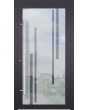 LIM Glass S10 - aluminium frosted front door with transparent decor