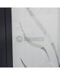 PIVOT Glass S11 - aluminum frosted pivot door with transparent decor