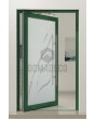 PIVOT Glass S - frosted front door with colorful decor
