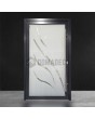 LIM Glass S11 - frosted aluminum entry door with transparent decor