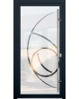 LIM-BATCH Glass S16 -  aluminum frosted front door with transparent decor
