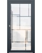 LIM Glass S17 -  aluminium front door milk with transparent decor