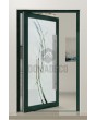 PIVOT Glass S - frosted front door with colorful decor