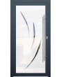 LIM Glass S19 -  aluminium front door milk with transparent decor
