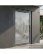 LIM Glass S19 -  aluminium front door milk with transparent decor