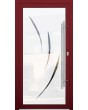 LIM Glass S19 -  aluminium front door milk with transparent decor