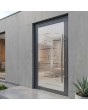 LIM Glass S20 -  aluminium front door milk with transparent decor