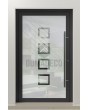 PIVOT Glass S8 - aluminium frosted pivot door with with transparent squares