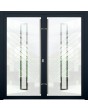 LIM GLASS double S -  frosted aluminum souble door with transparent motif