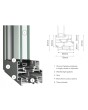 S68-S2 - single casement aluminium window