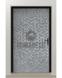 PIVOT Squares - pivot door with squares texture of milled metal