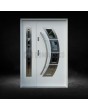 White stainless steel front door with one side panel