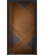 LIM V10 - aluminium front door with wooden decor