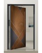 PIVOT V10 - pivot door with wooden decor