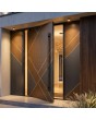 PIVOT V10 - pivot door with wooden decor