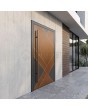 LIM V10 - aluminium front door with wooden decor