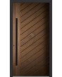 LIM V11 - aluminium front door covered sublimated wood