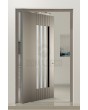 PIVOT V21 - aluminum pivot door with vertical glazings