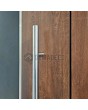 LIM v22 double - double aluminum front door with wooden decor