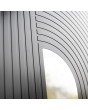 PIVOT V25 - Modern Pivot Door with Geometric Milling and Glass
