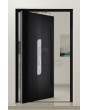 PIVOT V25 - Modern Pivot Door with Geometric Milling and Glass