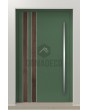 LIM V28 - aluminum entrance door with wooden decor