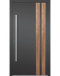 LIM V28 - aluminum entrance door with wooden decor