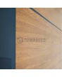 PIVOT V36 - aluminum pivot front door with wooden decor