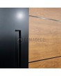 LIM v36 double - double aluminium front door with wooden decor