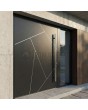 PIVOT V37 - stylish aluminium pivot front door with stripes