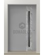 LIM V41 - aluminum front door covered with white rock stone texture