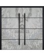 LIM V42 double - aluminum double front door covered with white rock stone texture