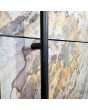 PIVOT V46 - aluminum door pivot with with sand rock stone veneer