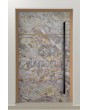 PIVOT V46 - aluminum door pivot with with sand rock stone veneer