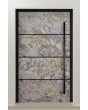 PIVOT V46 - aluminum door pivot with with sand rock stone veneer
