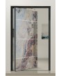 PIVOT V46 - aluminum door pivot with with sand rock stone veneer