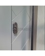 LIM v61 double - aluminum double door with herringbone stripes