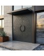 Anthracite aluminum entry double door with milled pattern